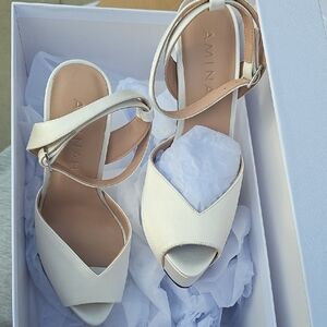 Amina Muaddi White Women's Sandals